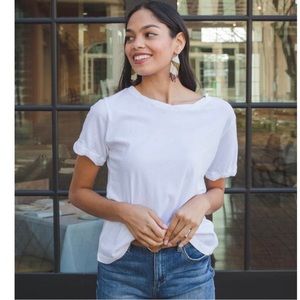 Michael Stars Sloan White Short Sleeve T-shirt Small